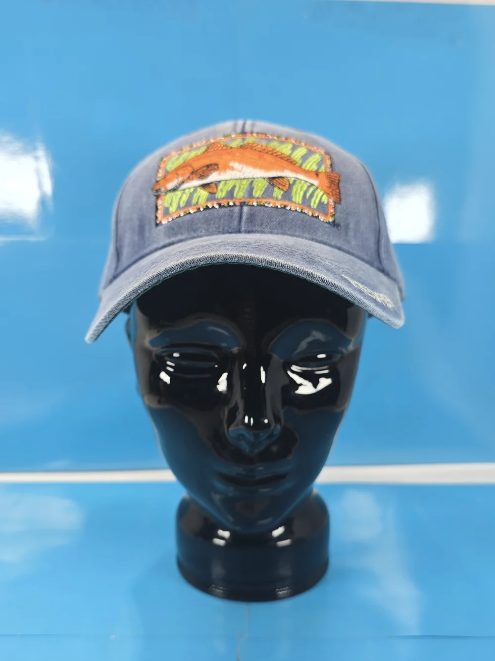 Flying Fisherman Redfish Embroidered Blue Fishing Hat NWT